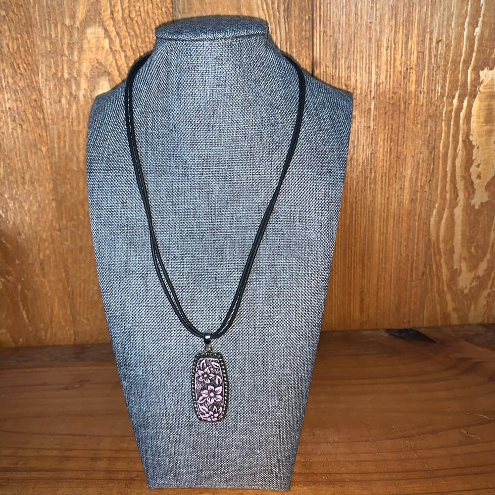 Lavender Flower Pendant Necklace